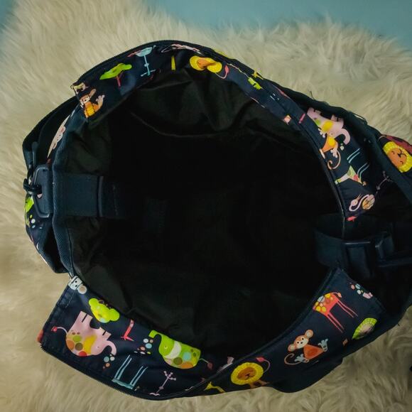 LeSportSac Ryan Baby Zoo Animal Print Synthetic Changing Pad Diaper Bag Tote Bag - Picture 6 of 10